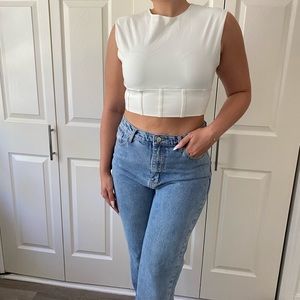 Nylon Prof White Crop